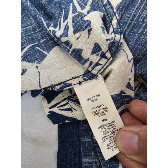 Mens O'Neill Button Up Blue Multi Floral Hawaiian Collar Shirt SZ M - Picture 8 of 10
